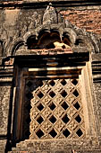 Bagan Myanmar. Abeyadana temple, Myinkaba. Perforated windows of the main block  